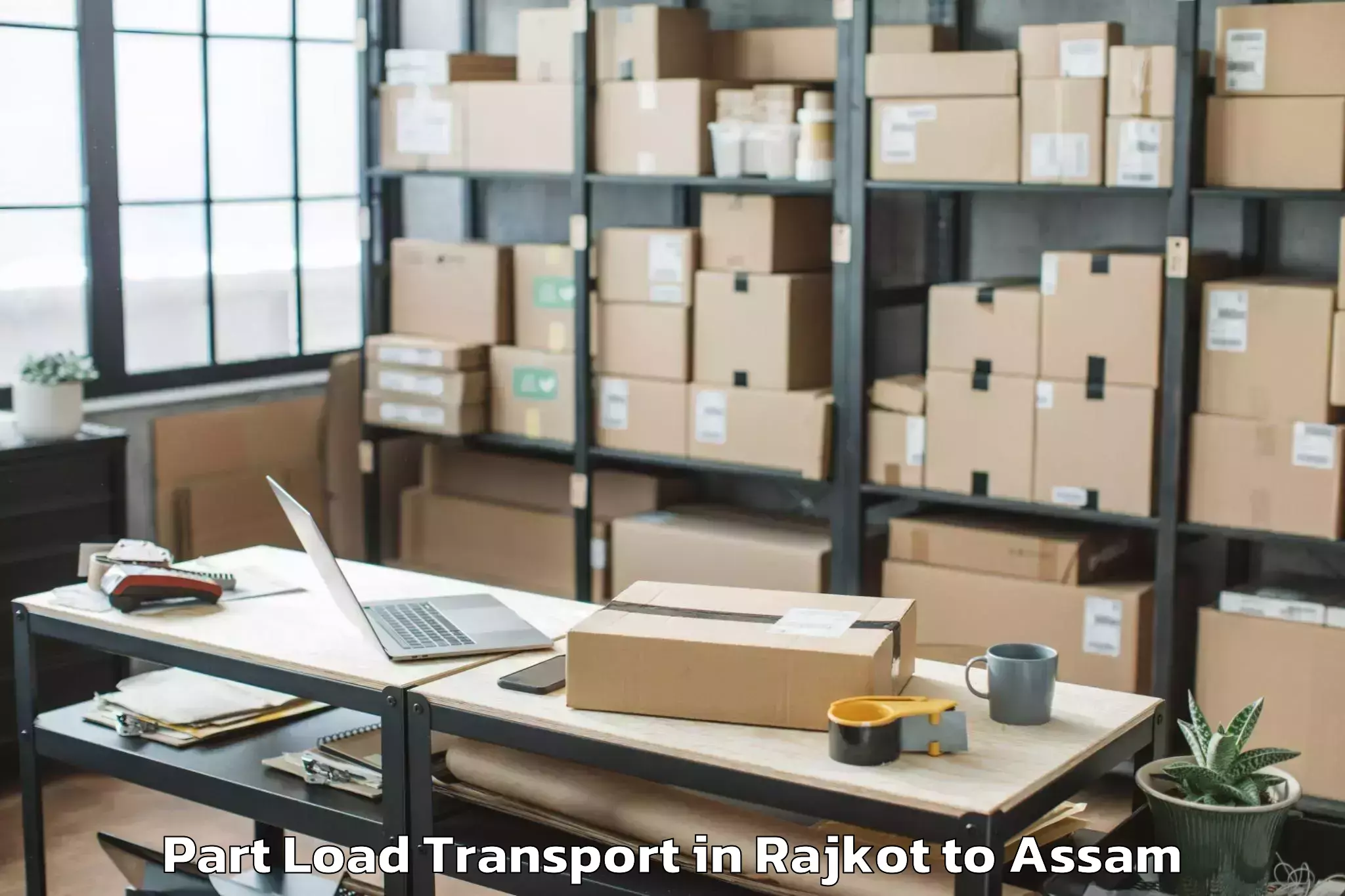 Top Rajkot to North Lakhimpur Part Load Transport Available